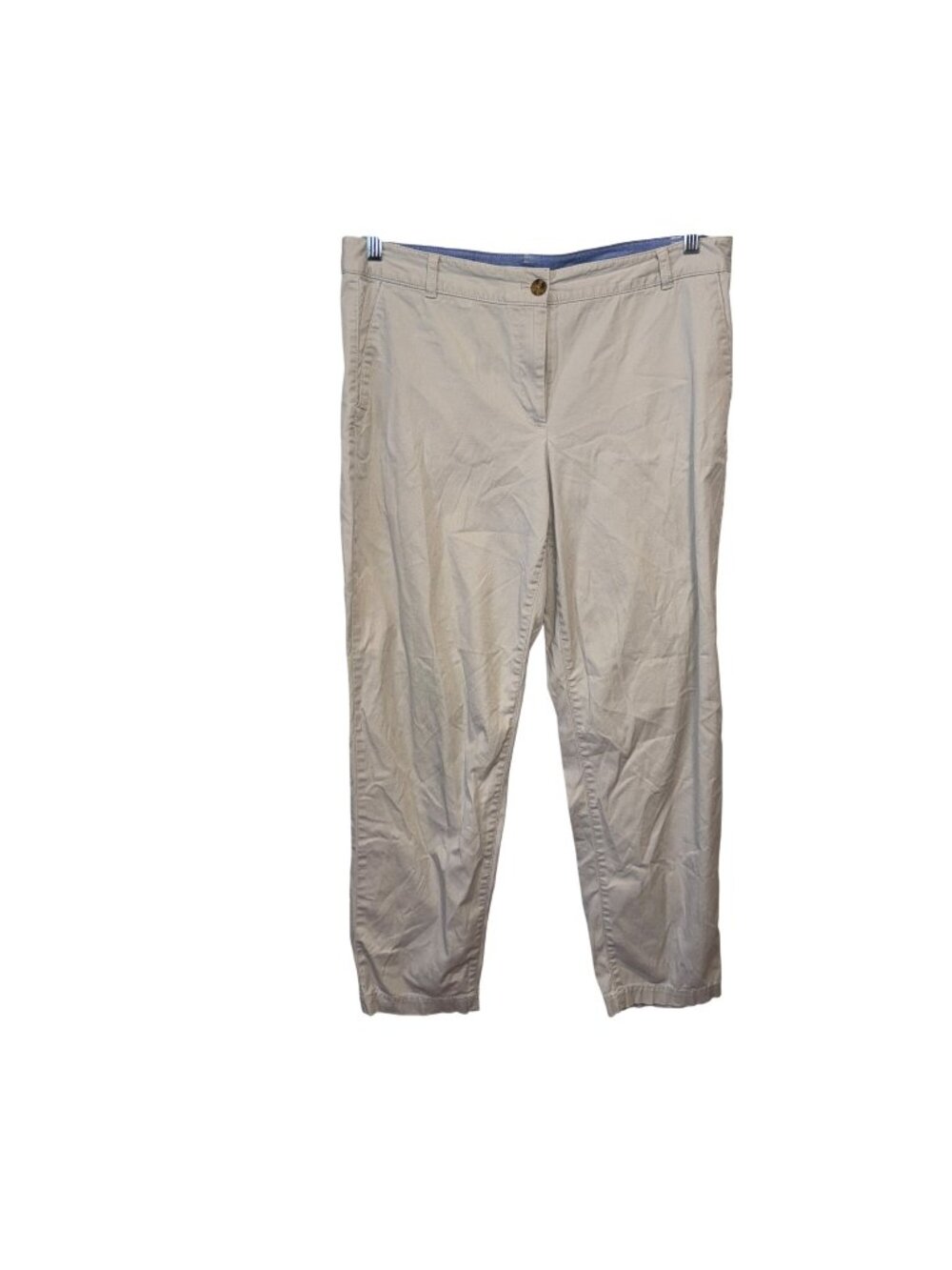 Talbots Womens Beige The Weekend Chino Pants Size 12